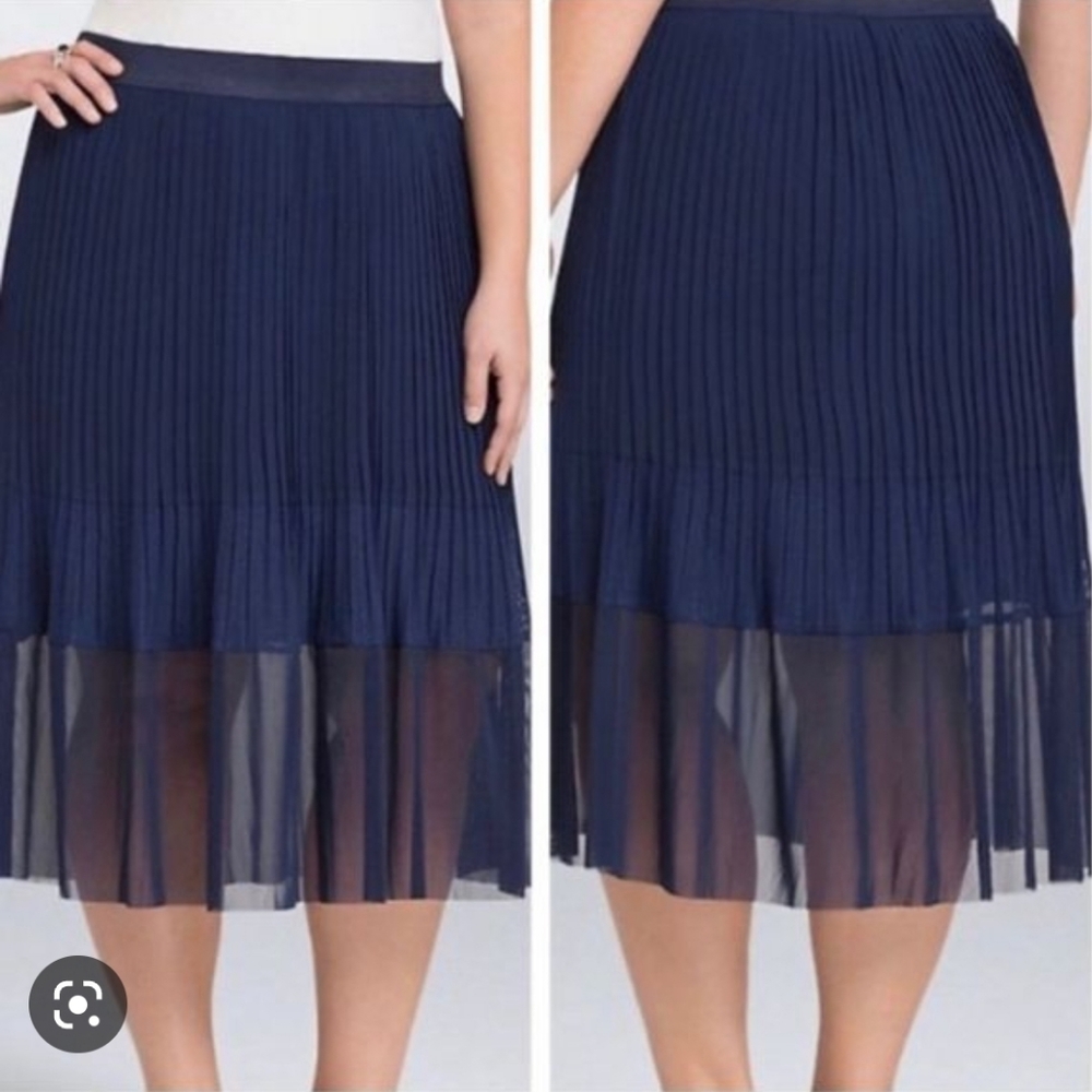 Torrid Navy Blue Sheer Skirt